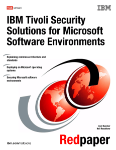 IBM Tivoli Security Solutions for Microsoft Software Environments Front cover