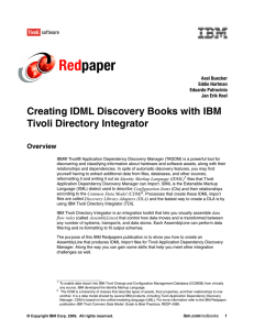 Red paper Creating IDML Discovery Books with IBM Tivoli Directory Integrator