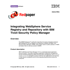 Red paper Integrating WebSphere Service Registry and Repository with IBM