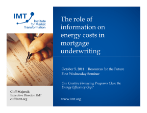 The role of information on energy costs in mortgage
