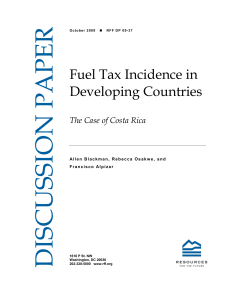 Fuel Tax Incidence in Developing Countries The Case of Costa Rica