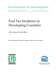 Environment for Development Fuel Tax Incidence in Developing Countries