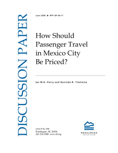 DISCUSSION PAPER How Should Passenger Travel