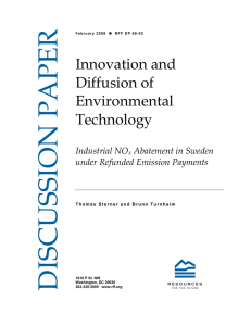 DISCUSSION PAPER Innovation and Diffusion of