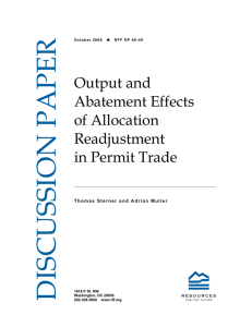 DISCUSSION PAPER Output and Abatement Effects