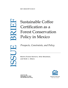 Sustainable Coffee Certification as a Forest Conservation Policy in Mexico