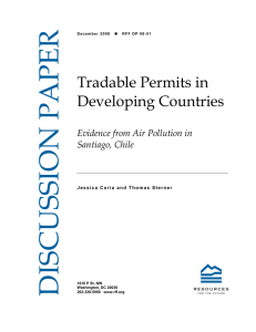 DISCUSSION PAPER Tradable Permits in Developing Countries