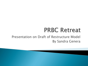 Presentation on Draft of Restructure Model By Sandra Genera