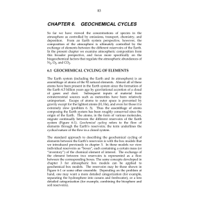 CHAPTER 6.  GEOCHEMICAL CYCLES 83