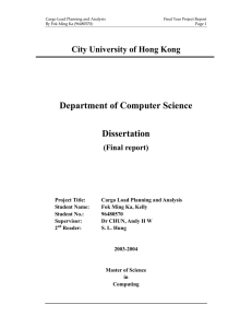 Department of Computer Science  Dissertation City University of Hong Kong