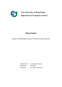 Dissertation City University of Hong Kong Department of Computer Science