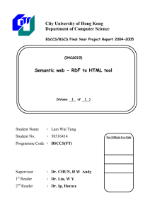 City University of Hong Kong Department of Computer Science