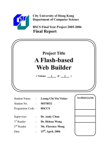 A Flash­based  Web Builder  Final Report  Project Title 