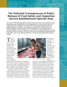 The Potential Consequences of Public Release of Food Safety and Inspection