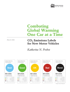 Combating Global Warming One Car at a Time Katherine N. Probst