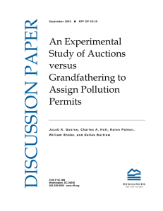 An Experimental Study of Auctions versus