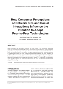 How consumer Perceptions of network size and social Interactions Influence the