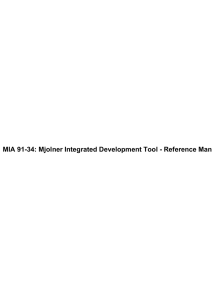 MIA 91-34: Mjolner Integrated Development Tool - Reference Manual