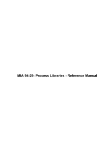 MIA 94-29: Process Libraries - Reference Manual
