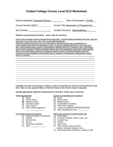 Chabot College Course Level SLO Worksheet