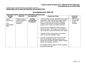 Accomplishments 2007-08