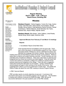 Minutes Regular Meeting April 9, 2008 – 3:00 - 5:00 p.m.