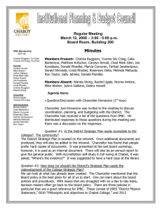 Minutes Regular Meeting March 12, 2008 – 3:00 - 5:00 p.m.