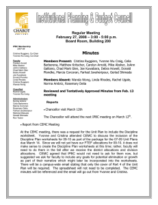 Minutes Regular Meeting February 27, 2008 – 3:00 - 5:00 p.m.