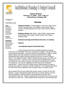 Minutes Regular Meeting February 13, 2008 – 3:00 - 5:00 p.m.