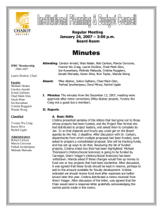 Minutes  Regular Meeting January 24, 2007 – 3:00 p.m.