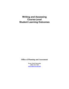 Writing and Assessing Course-Level Student Learning Outcomes