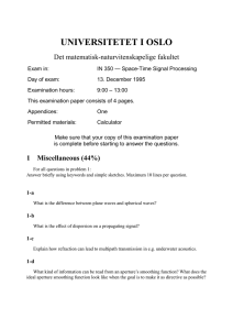 UNIVERSITETET I OSLO Det matematisk-naturvitenskapelige fakultet