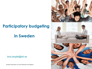 Participatory budgeting  in Sweden