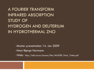 A FOURIER TRANSFORM INFRARED ABSORPTION STUDY OF HYDROGEN AND DEUTERIUM