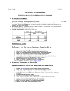 Catalog Description: Course Outline for Mathematics 53B •