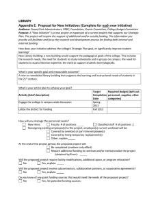 LIBRARY Appendix E:  Proposal for New Initiatives (Complete for each...