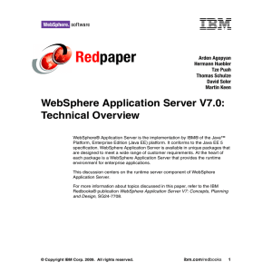 Red paper WebSphere Application Server V7.0: Technical Overview