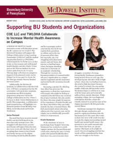 SCI TECH Supporting BU Students and Organizations Bloomsburg University