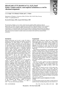 Infrared study of CO adsorbed on based / –