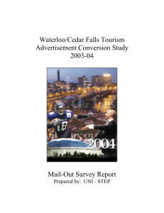 Waterloo/Cedar Falls Tourism Advertisement Conversion Study 2003-04