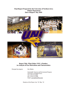 Final Report Prepared for the University of Northern Iowa
