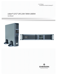 Liebert GXT3 UPS 230V 700VA-3000VA User Manual