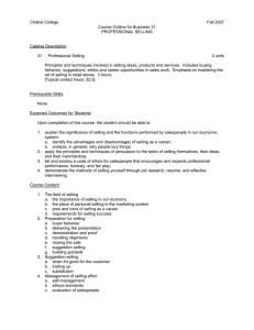 Chabot College Fall 2007 Course Outline for Business 31