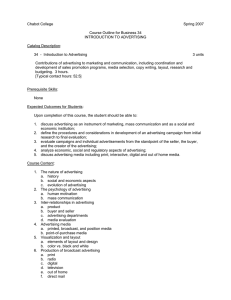 Chabot College Spring 2007  Course Outline for Business 34