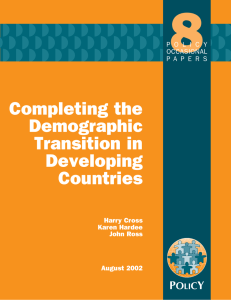 8 Completing the Demographic Transition in