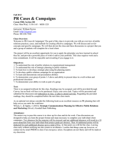 PR Cases &amp; Campaigns