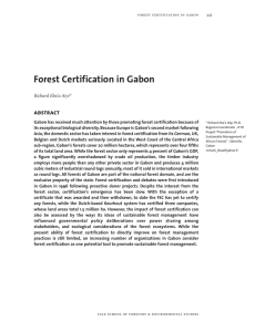 Forest Certification in Gabon abstract Richard Eba’a Atyi*