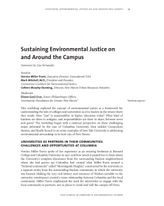 Sustaining Environmental Justice on and Around the Campus