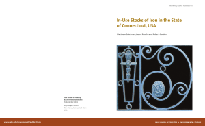 In-Use Stocks of Iron in the State of Connecticut, USA