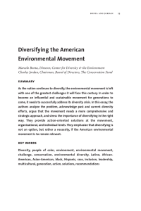 Diversifying the American Environmental Movement